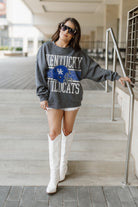 KENTUCKY WILDCATS WILD TAILGATE PREMIUM FLEECE DROP SHOULDER CREWNECK PULLOVER