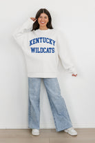 KENTUCKY WILDCATS ALL-STAR STYLE PREMIUM FLEECE DROP SHOULDER CREWNECK PULLOVER BY MADI PREWETT TROUTT