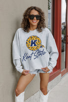 KENT STATE GOLDEN FLASHES GOING WILD PREMIUM FLEECE DROP SHOULDER CREWNECK PULLOVER