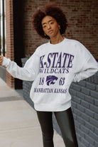 KANSAS STATE WILDCATS ALLEGIANCE PREMIUM FLEECE DROP SHOULDER CREWNECK PULLOVER