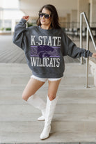 KANSAS STATE WILDCATS WILD TAILGATE PREMIUM FLEECE DROP SHOULDER CREWNECK PULLOVER