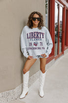 LIBERTY FLAMES ALLEGIANCE PREMIUM FLEECE DROP SHOULDER CREWNECK PULLOVER