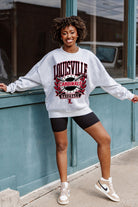 LOUISVILLE CARDINALS BASES LOADED PREMIUM FLEECE DROP SHOULDER CREWNECK PULLOVER