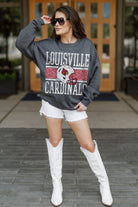 LOUISVILLE CARDINALS WILD TAILGATE PREMIUM FLEECE DROP SHOULDER CREWNECK PULLOVER