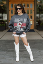 LOUISVILLE CARDINALS WILD TAILGATE PREMIUM FLEECE DROP SHOULDER CREWNECK PULLOVER