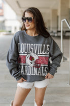 LOUISVILLE CARDINALS WILD TAILGATE PREMIUM FLEECE DROP SHOULDER CREWNECK PULLOVER