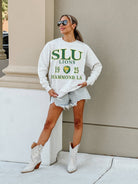 SOUTHEASTERN LOUISIANA LIONS ALLEGIANCE PREMIUM FLEECE DROP SHOULDER CREWNECK PULLOVER