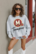 MARYLAND TERRAPINS GOING WILD PREMIUM FLEECE DROP SHOULDER CREWNECK PULLOVER