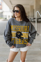 MISSOURI TIGERS WILD TAILGATE PREMIUM FLEECE DROP SHOULDER CREWNECK PULLOVER