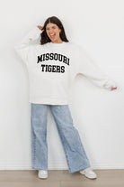 MISSOURI TIGERS ALL-STAR STYLE PREMIUM FLEECE DROP SHOULDER CREWNECK PULLOVER BY MADI PREWETT TROUTT