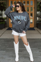 MINNESOTA UNITED SEAL THE DEAL PREMIUM FLEECE DROP SHOULDER CREWNECK PULLOVER