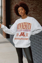 MINNESOTA GOLDEN GOPHERS ALLEGIANCE PREMIUM FLEECE DROP SHOULDER CREWNECK PULLOVER