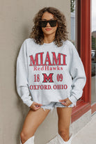 MIAMI OF OHIO REDHAWKS ALLEGIANCE PREMIUM FLEECE DROP SHOULDER CREWNECK PULLOVER