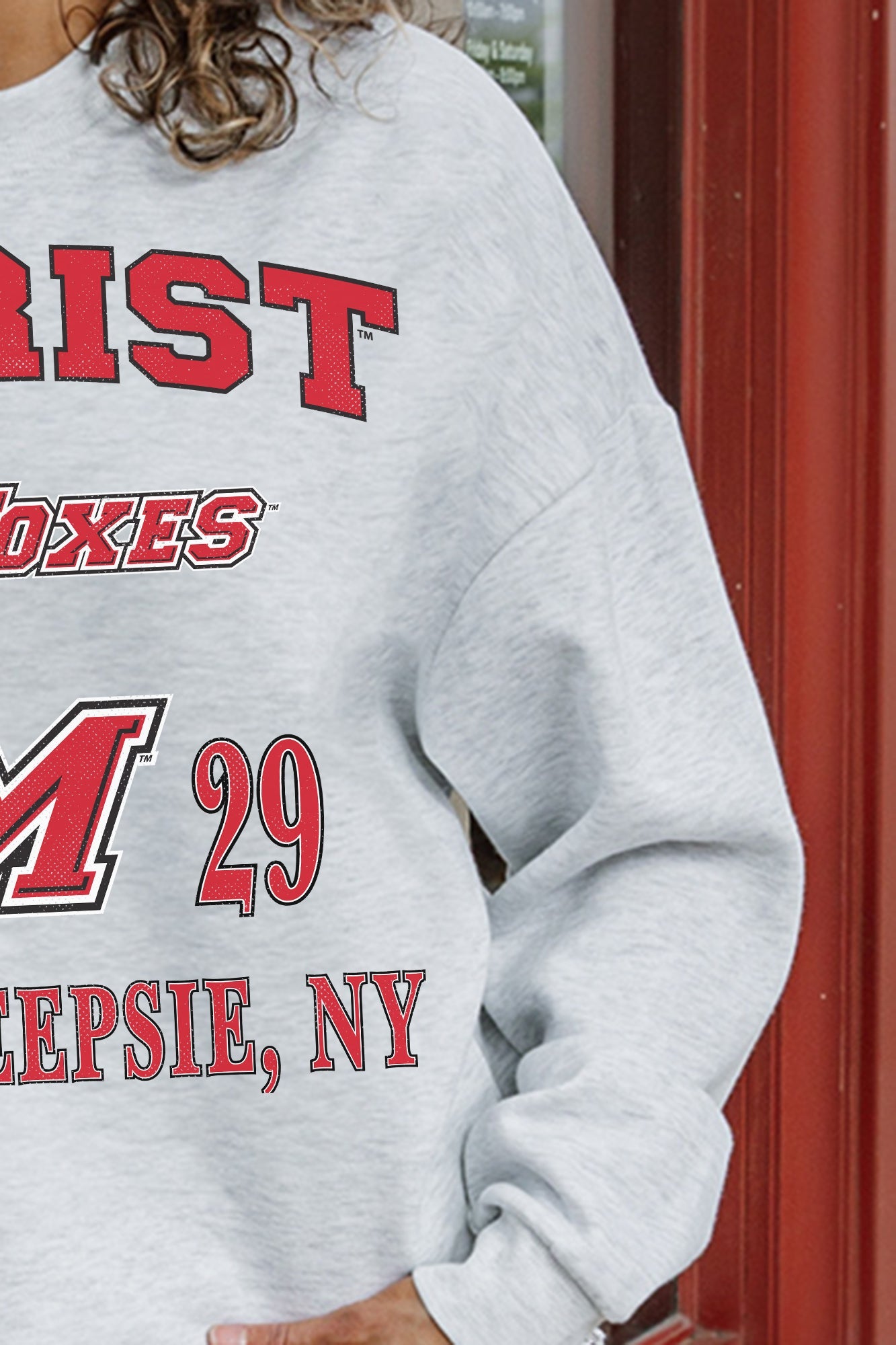 MARIST RED FOXES ALLEGIANCE PREMIUM FLEECE DROP SHOULDER CREWNECK PULLOVER