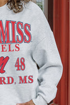 OLE MISS REBELS ALLEGIANCE PREMIUM FLEECE DROP SHOULDER CREWNECK PULLOVER