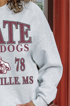 MISSISSIPPI STATE BULLDOGS ALLEGIANCE PREMIUM FLEECE DROP SHOULDER CREWNECK PULLOVER