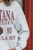 MONTANA GRIZZLIES ALLEGIANCE PREMIUM FLEECE DROP SHOULDER CREWNECK PULLOVER