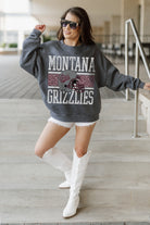 MONTANA GRIZZLIES WILD TAILGATE PREMIUM FLEECE DROP SHOULDER CREWNECK PULLOVER