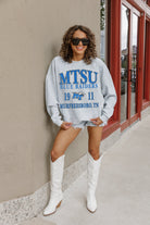 MIDDLE TENNESSEE STATE BLUE RAIDERS ALLEGIANCE PREMIUM FLEECE DROP SHOULDER CREWNECK PULLOVER