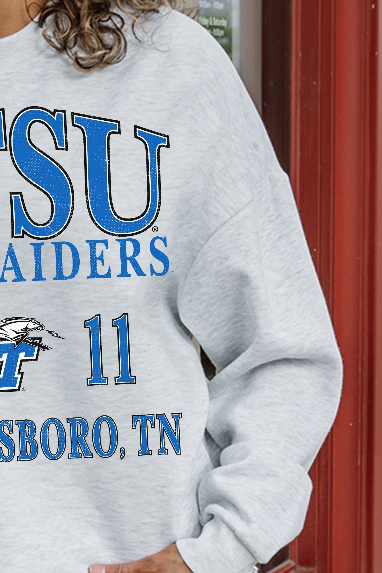 MIDDLE TENNESSEE STATE BLUE RAIDERS ALLEGIANCE PREMIUM FLEECE DROP SHOULDER CREWNECK PULLOVER