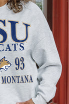 MONTANA STATE BOBCATS ALLEGIANCE PREMIUM FLEECE DROP SHOULDER CREWNECK PULLOVER