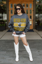 NORTHERN ARIZONA LUMBERJACKS WILD TAILGATE PREMIUM FLEECE DROP SHOULDER CREWNECK PULLOVER