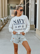 US NAVY MIDSHIPMEN ALLEGIANCE PREMIUM FLEECE DROP SHOULDER CREWNECK PULLOVER