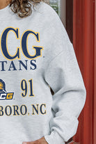 UNC GREENSBORO SPARTANS ALLEGIANCE PREMIUM FLEECE DROP SHOULDER CREWNECK PULLOVER