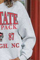 NORTH CAROLINA STATE WOLFPACK ALLEGIANCE PREMIUM FLEECE DROP SHOULDER CREWNECK PULLOVER