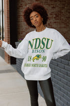 NORTH DAKOTA STATE BISON ALLEGIANCE PREMIUM FLEECE DROP SHOULDER CREWNECK PULLOVER