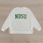 NORTH DAKOTA STATE BISON ALL-STAR APPEAL PREMIUM FLEECE DROP SHOULDER CREWNECK PULLOVER BY MADI PREWETT TROUTT