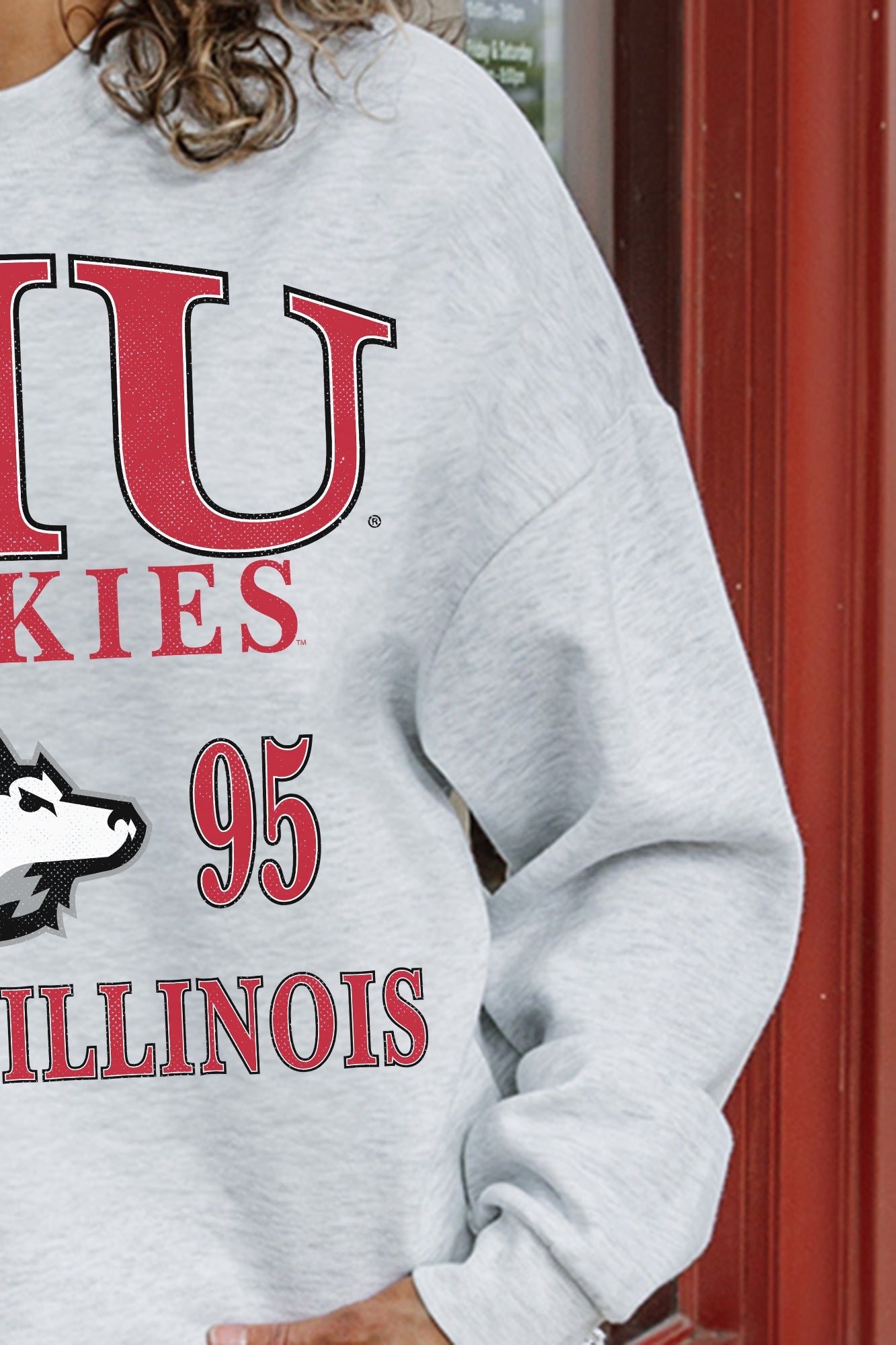 NORTHERN ILLINOIS HUSKIES ALLEGIANCE PREMIUM FLEECE DROP SHOULDER CREWNECK PULLOVER