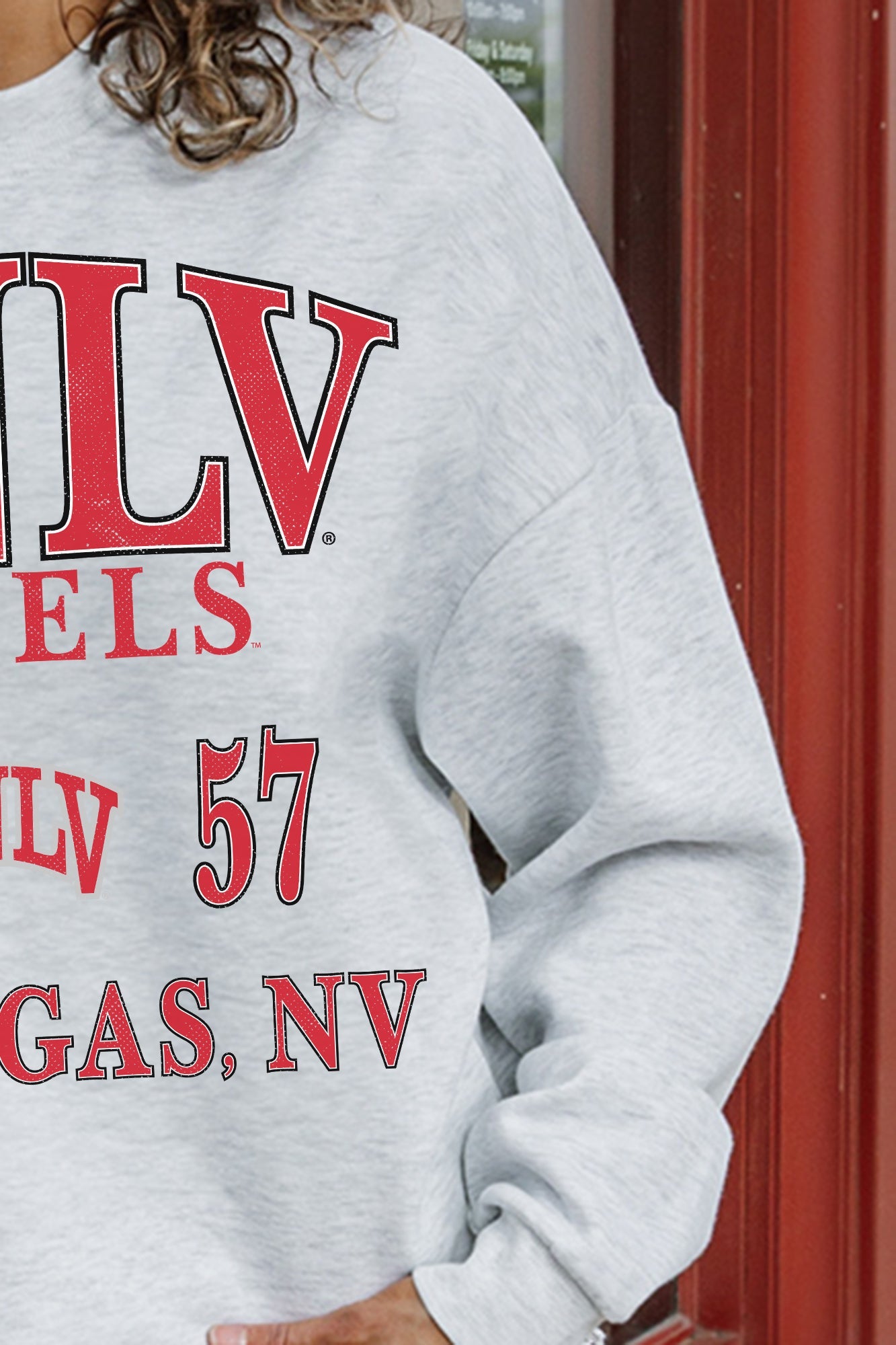 UNLV REBELS ALLEGIANCE PREMIUM FLEECE DROP SHOULDER CREWNECK PULLOVER