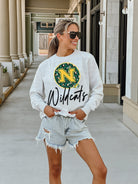 NORTHERN MICHIGAN WILDCATS GOING WILD PREMIUM FLEECE DROP SHOULDER CREWNECK PULLOVER