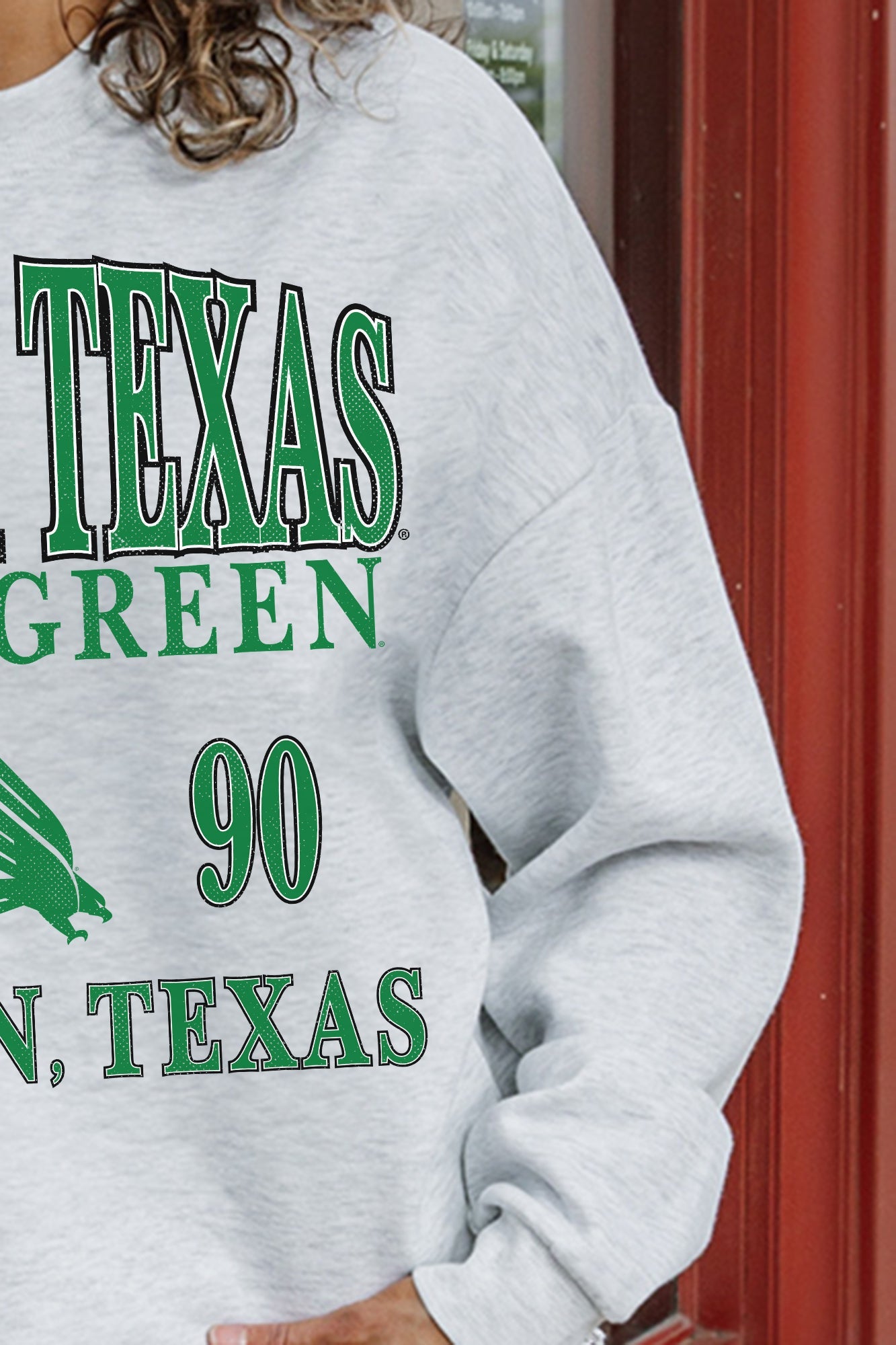 NORTH TEXAS MEAN GREEN ALLEGIANCE PREMIUM FLEECE DROP SHOULDER CREWNECK PULLOVER