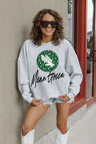 NORTH TEXAS MEAN GREEN GOING WILD PREMIUM FLEECE DROP SHOULDER CREWNECK PULLOVER