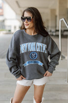 NEW YORK CITY FC SEAL THE DEAL PREMIUM FLEECE DROP SHOULDER CREWNECK PULLOVER