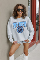 NEW YORK CITY FC PITCH PRIDE PREMIUM FLEECE DROP SHOULDER CREWNECK PULLOVER