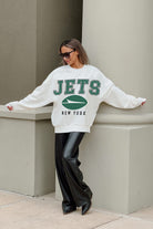 NEW YORK JETS SUNDAY DRIVES PREMIUM FLEECE DROP SHOULDER CREWNECK PULLOVER