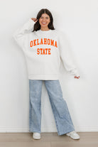 OKLAHOMA STATE COWBOYS ALL-STAR STYLE PREMIUM FLEECE DROP SHOULDER CREWNECK PULLOVER BY MADI PREWETT TROUTT