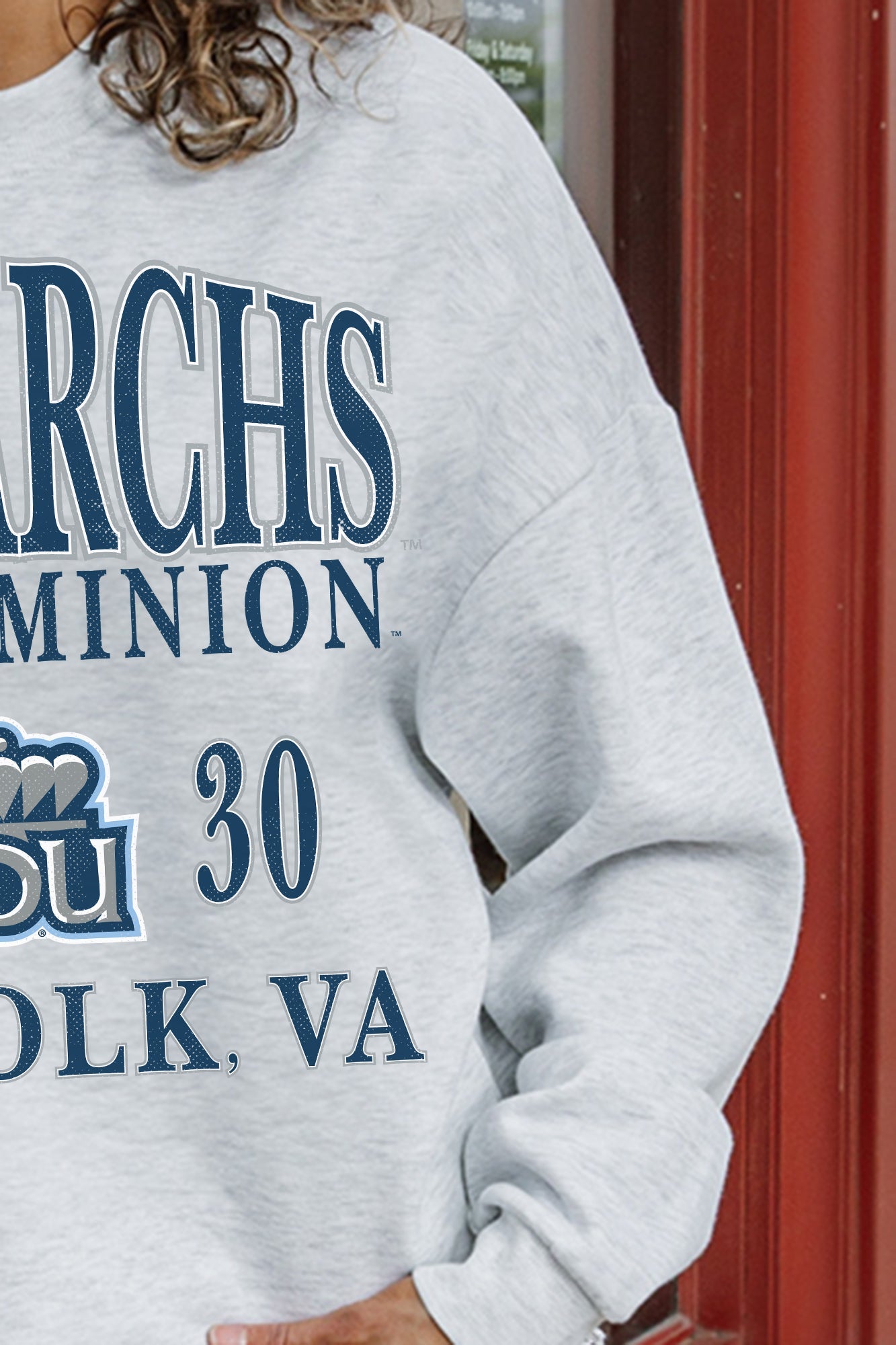 OLD DOMINION MONARCHS ALLEGIANCE PREMIUM FLEECE DROP SHOULDER CREWNECK PULLOVER