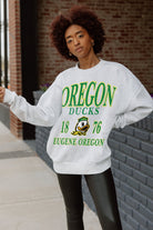 OREGON DUCKS ALLEGIANCE PREMIUM FLEECE DROP SHOULDER CREWNECK PULLOVER