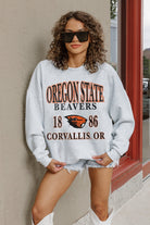 OREGON STATE BEAVERS ALLEGIANCE PREMIUM FLEECE DROP SHOULDER CREWNECK PULLOVER