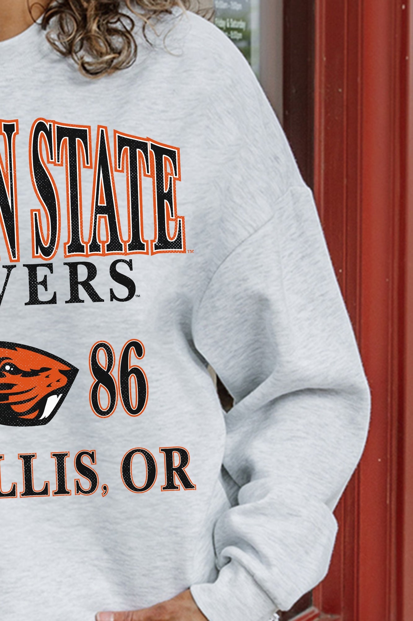 OREGON STATE BEAVERS ALLEGIANCE PREMIUM FLEECE DROP SHOULDER CREWNECK PULLOVER