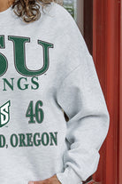 PORTLAND STATE VIKINGS ALLEGIANCE PREMIUM FLEECE DROP SHOULDER CREWNECK PULLOVER