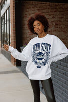 PENN STATE NITTANY LIONS BASES LOADED PREMIUM FLEECE DROP SHOULDER CREWNECK PULLOVER