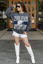 PENN STATE NITTANY LIONS WILD TAILGATE PREMIUM FLEECE DROP SHOULDER CREWNECK PULLOVER