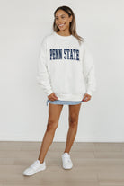 PENN STATE NITTANY LIONS ALL-STAR APPEAL PREMIUM FLEECE DROP SHOULDER CREWNECK PULLOVER BY MADI PREWETT TROUTT