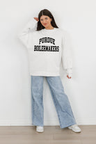 PURDUE BOILERMAKERS ALL-STAR STYLE PREMIUM FLEECE DROP SHOULDER CREWNECK PULLOVER BY MADI PREWETT TROUTT