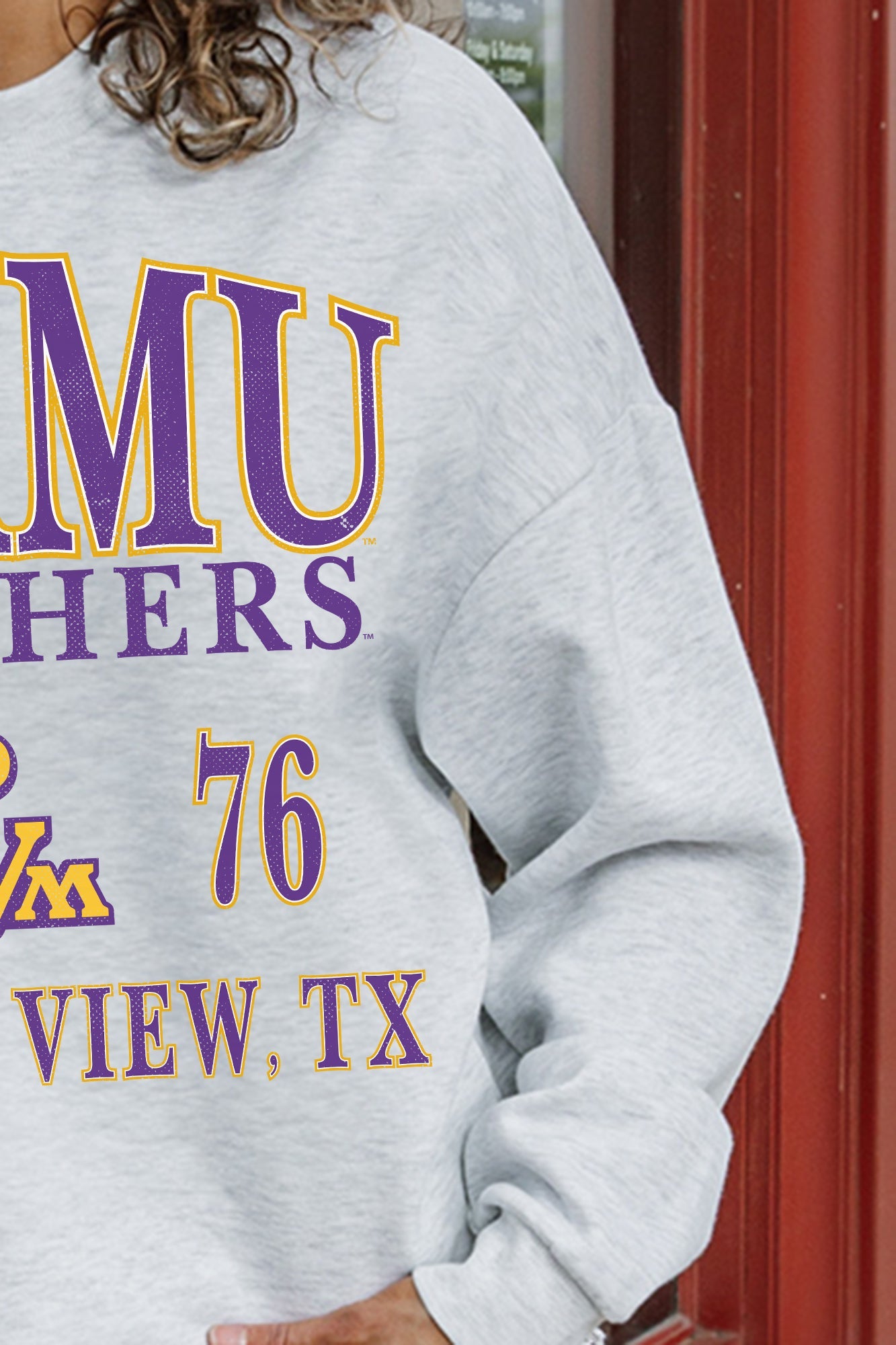 PRAIRIE VIEW A&M PANTHERS ALLEGIANCE PREMIUM FLEECE DROP SHOULDER CREWNECK PULLOVER